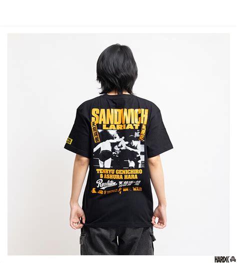 楽天市場 ハードコアチョコレート HARDCORE CHOCOLATE 龍原砲 全身全霊 サンドイッチブラック SS TEE T KK BK Tシャツ 半袖 カットソー