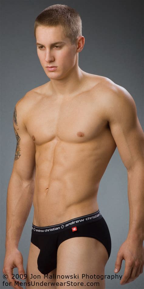 Men Fashion Dresses Black Color Andrew Christian Almost Naked Brief Andrew Christian Underwear S