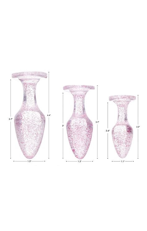 Glitter Gem Anal Plug Set Pink BTYS AG587 PNK