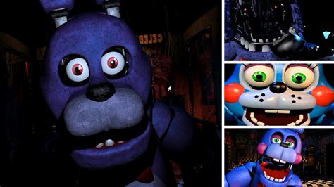 Evolution Of Bonnie All Fnaf Jumpscares 1 7 Youtube