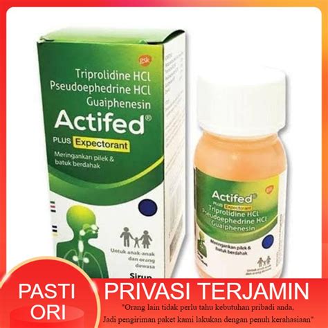 Jual Actifed Sirup Hijau 60 Ml Aktifed Obat Batuk Dan Flu Shopee