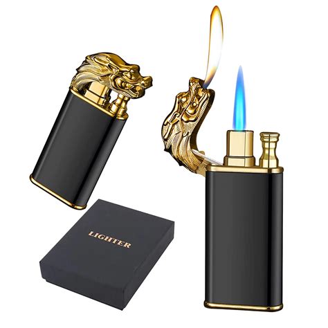magic dual flame dragon lighter dragon dual fire lighter creative