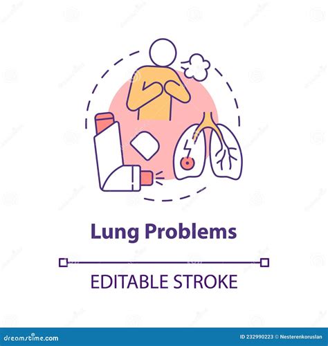 Icono De Concepto De Problemas Pulmonares Ilustraci N Del Vector