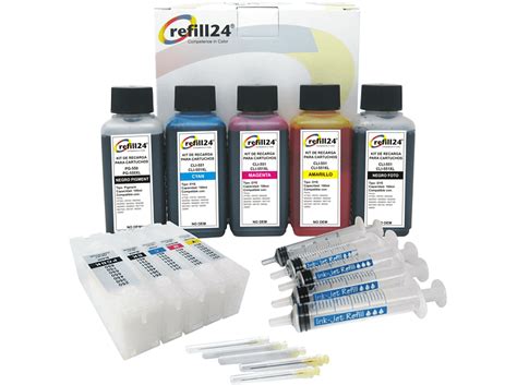 Kit De Tinta Para Recargar Cartuchos Refill24 Canon PG 550 PG 550XL