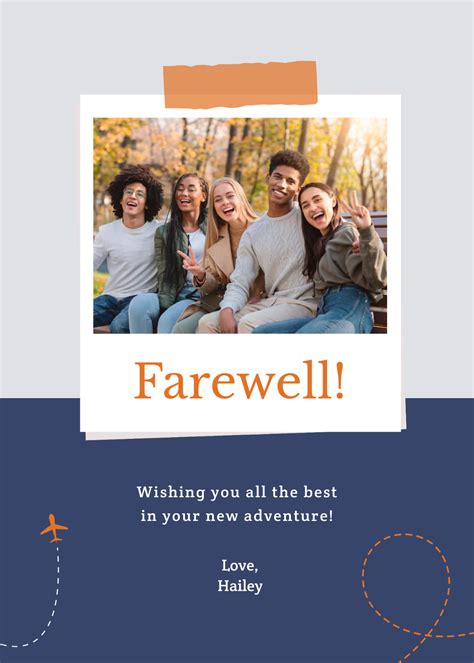 Free We Will Miss You Card Template to Edit Online