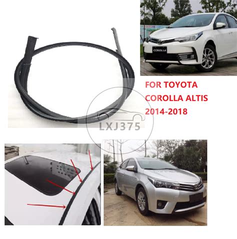 1PAIR Car Roof Drip Finish Moulding Rubber Seal Strips For TOYOTA