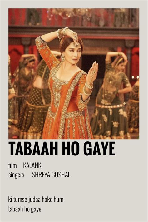 Bollywood Poster - Tabaah Ho Gaye | Kalank