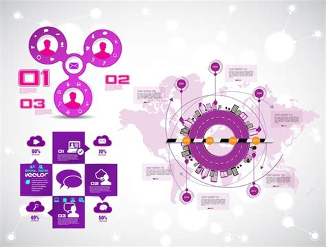 premium vector  colorful map   world   number