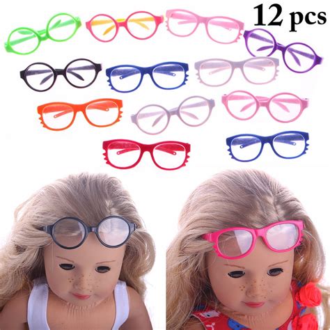 12 Pairs Doll Glasses Fashion Doll Eyeglasses Doll Accessories For 18in Doll