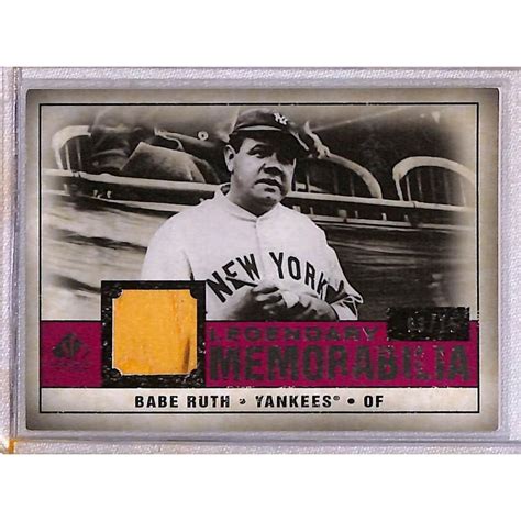 At Auction 2008 Sp Legendary Cuts Babe Ruth 3 15