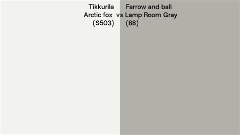 Tikkurila Arctic Fox S503 Vs Farrow And Ball Lamp Room Gray 88 Side By Side Comparison