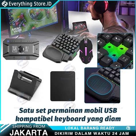 Jual Paket Keyboard Gaming Dan Mouse Single Hand Gaming RGB Keyboard