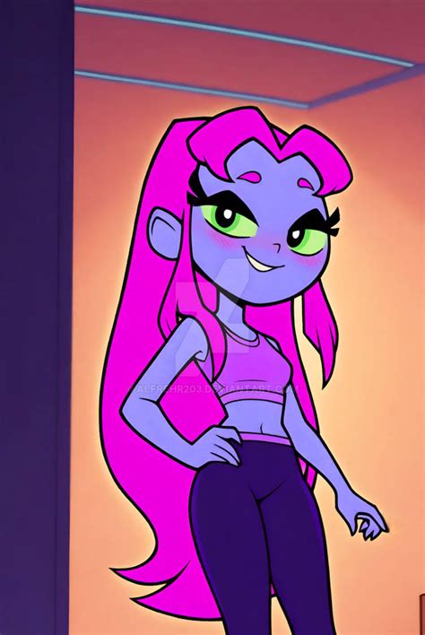 starfire teen titans   alfrehr  deviantart