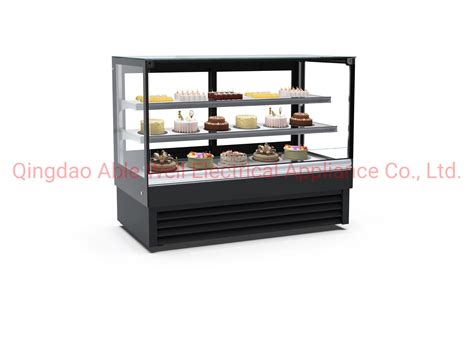 Bakery Cake Display Chiller Showcase Glass Door Desserts Countertop