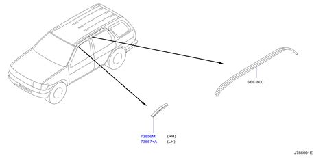 Nissan Pathfinder Door Molding Left Rear W Genuine