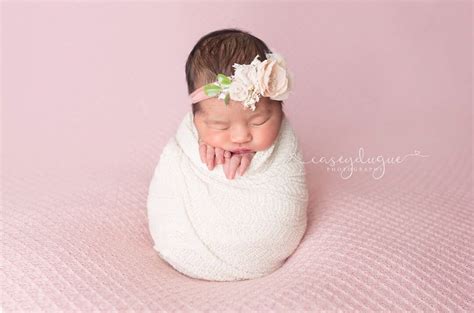 Newborn Tieback Headband Newborn Tie Back Blush Nude Cream Newborn