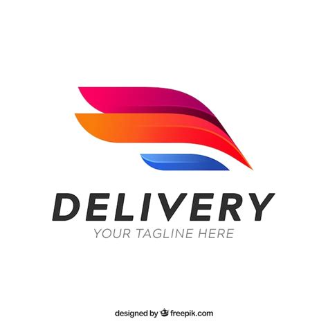 vector delivery logo template  gradient effect
