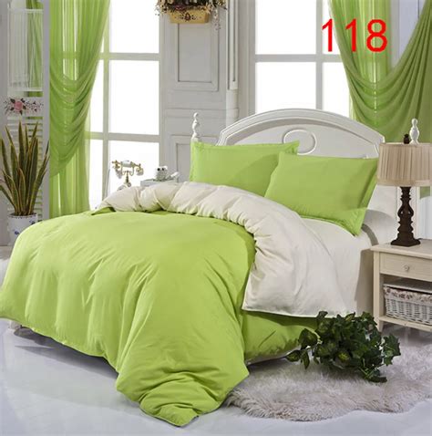 Twin Full Queen King Apple Green Beige Polyester 3 4pcs Bedding Set Bed