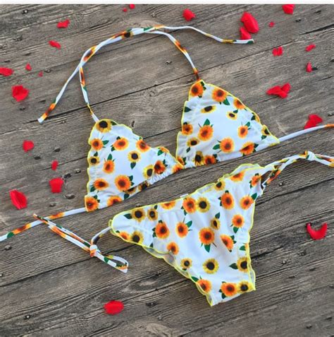 Split Sunflower Bikini On Luulla