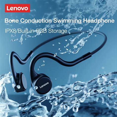 Lenovo X Fones De Ouvido De Condu O Ssea Ipx Prova D Gua Built