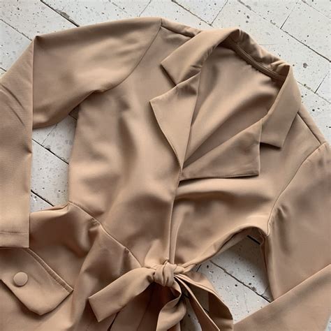 Macaquinho Alfaiataria Amarração Transpasse Luxo Nude 2 0 Dondoca Moda Feminina