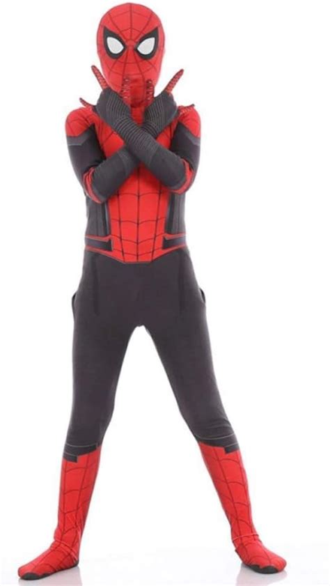 JHDUID Spiderman Kostüm Kinder Far from Home Ganzkörper Anzug Film