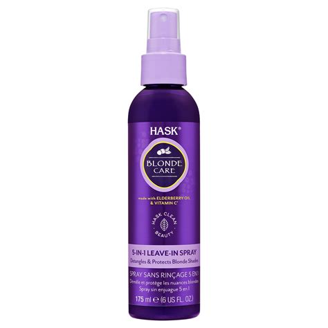 Hask Blonde Care Sulfate Free Purple Toning In Leave In Spray Fl Oz Walmart