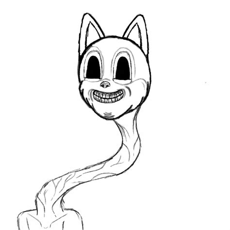 Cartoon Cat Scary Coloring Pages