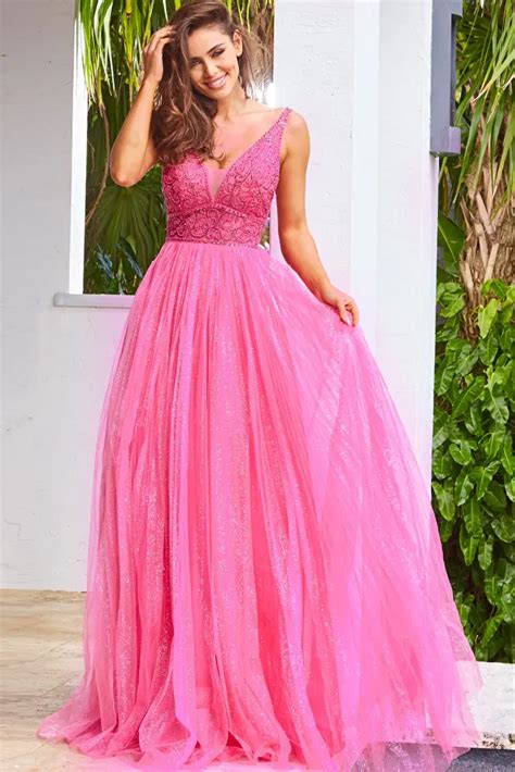 Salmon Colored Prom Dress