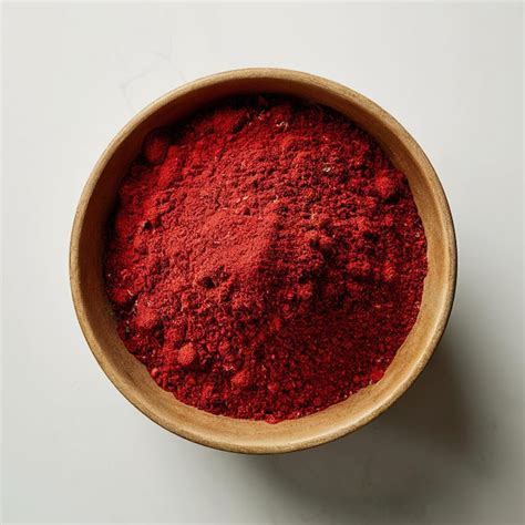 Red Hot Chili Powder An Earthen Pot Top View Premium Ai Generated Image