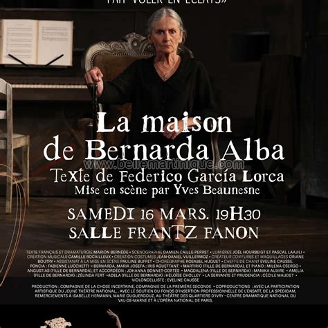 Th Tre La Maison De Bernarda Alba Agenda Belle Martinique