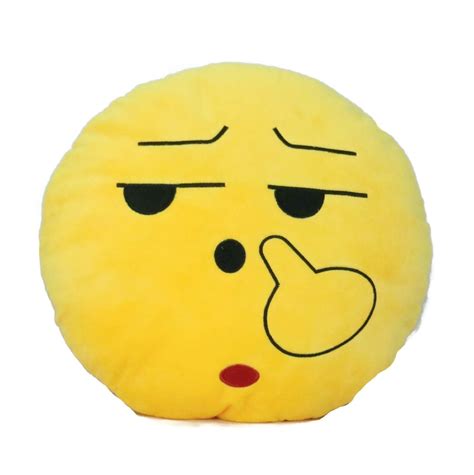 Emoji 32cm Silly Smiley Pillows Emoticon Yellow Round Cushion Pillow