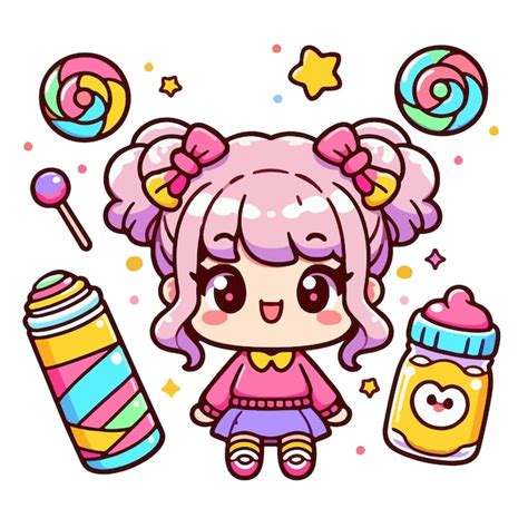 premium vector kawaii girl illustration