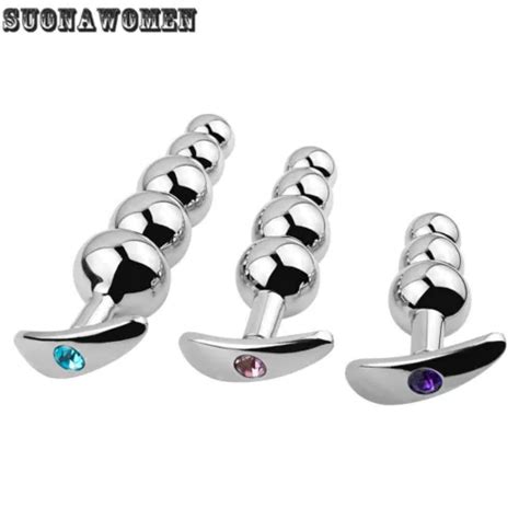 Metal Anal Beads Butt Plug Set Sex Toy Outerdoor Small Large G Spot Dildo Insert EBay