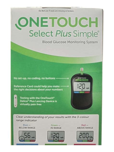 Onetouch Select Plus Simple Blood Glucose Monitoring System Months