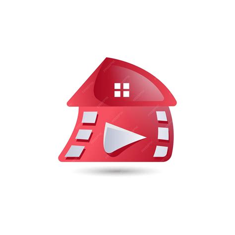 Premium Vector | Colorful house and video logo