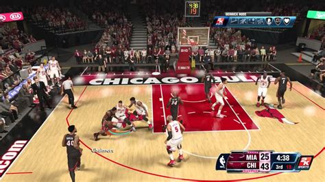 Nba 2k14 Nba 2k14 Xbox One Gameplay Derrick Rose Is Back Bulls Vs Heat Online Ranked