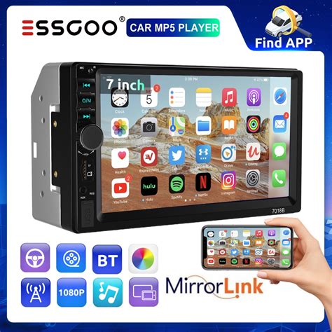 Essgoo B Din Universal Player Do Carro Din Mp Bluetooth Est Reo