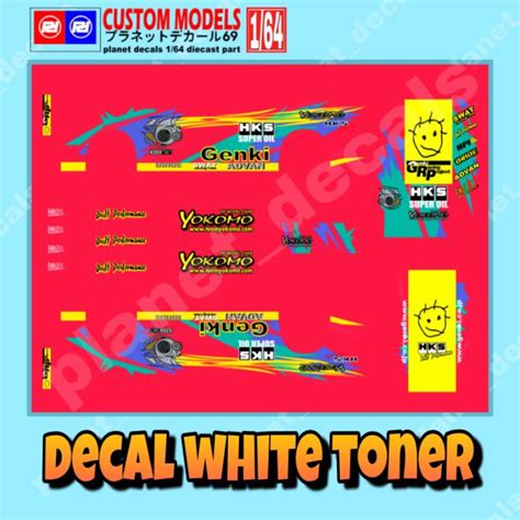 Jual Decal Hot Wheels Universal Genki Hks White Toner Shopee Indonesia