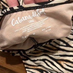 Swim Cabana Del Sol Zebra Stripe Print One Shoulder Bikini Large Nwt