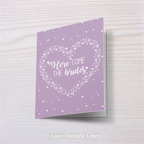 Same Sex Wedding Card Lesbian Wedding Card Mrs And Mrs Etsy