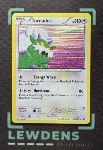 Tornadus 108 113 Holo Rare B W Legendary Treasures Pokemon Card