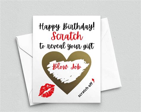 Naughty Dirty Birthday Sex Card Scratch Off Dirty Sex Etsy
