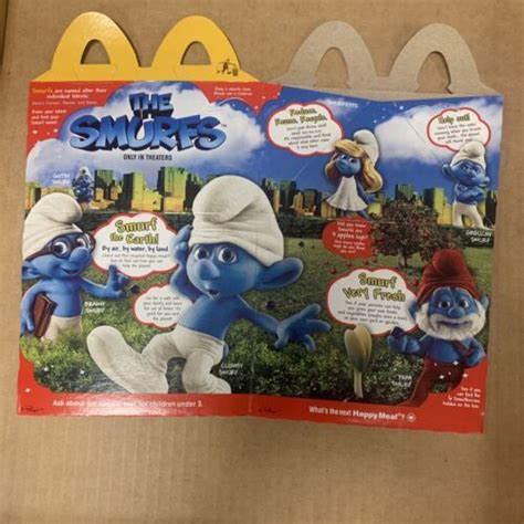 Smurfs 2011 McDonalds Happy Meal Box EBay