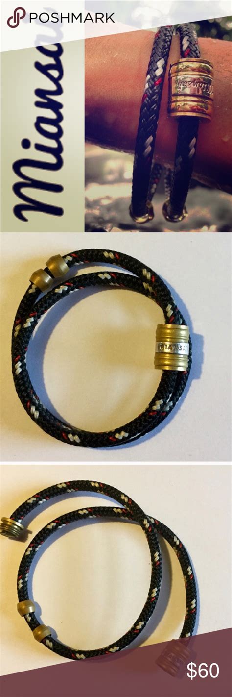 Miansai Double Wrap Rope Casing Screw Bracelet Screw Bracelet Double