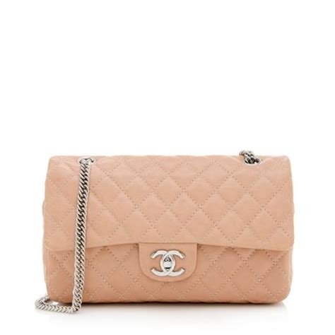 Chanel Lambskin Classic Medium Double Flap Bijoux Chain Bag