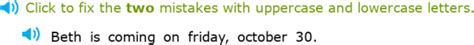 Ixl Capitalize Days And Months Kindergarten Language Arts
