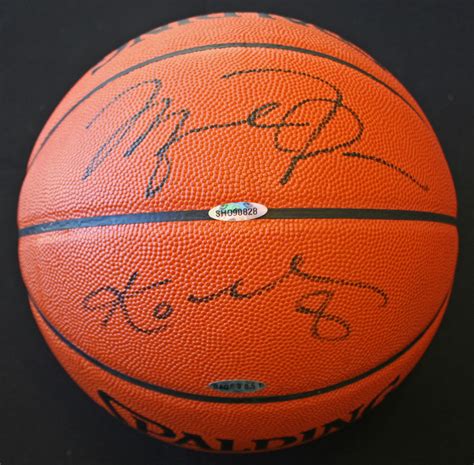 Lot Detail Michael Jordan Kobe Bryant Dual Signed Spalding NBA