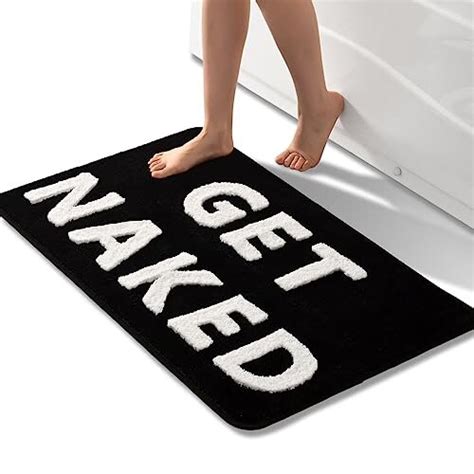 Get Naked Bath Mat Black And White Bathroom Mats X Cm Non Slip Bath Mats For Bathroom