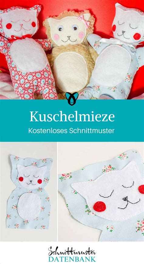 Kuschelmieze Kostenlose Schnittmuster Datenbank Kuscheltiere nähen